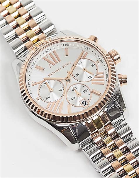 michael kors mk5735 lexington bracelet watch in mixed metal|michael kors chronograph mk5735.